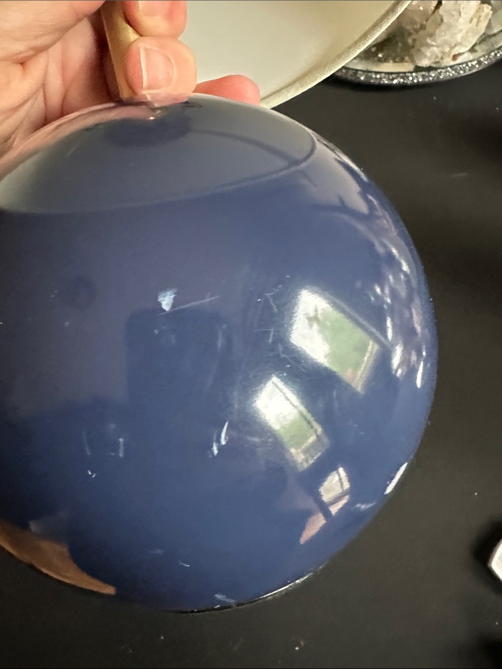 Kate Spade Glossy Green OR Navy Globe Table Lamps with White  WINNER CHOICE - Picture 5 of 8